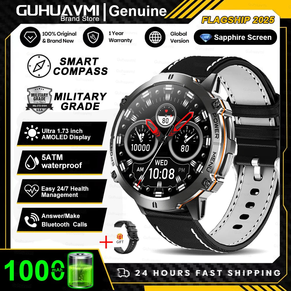 T-Rex 3 Military Grade 1000mAh Battery Smart Watch 10ATM Waterproof GPS.