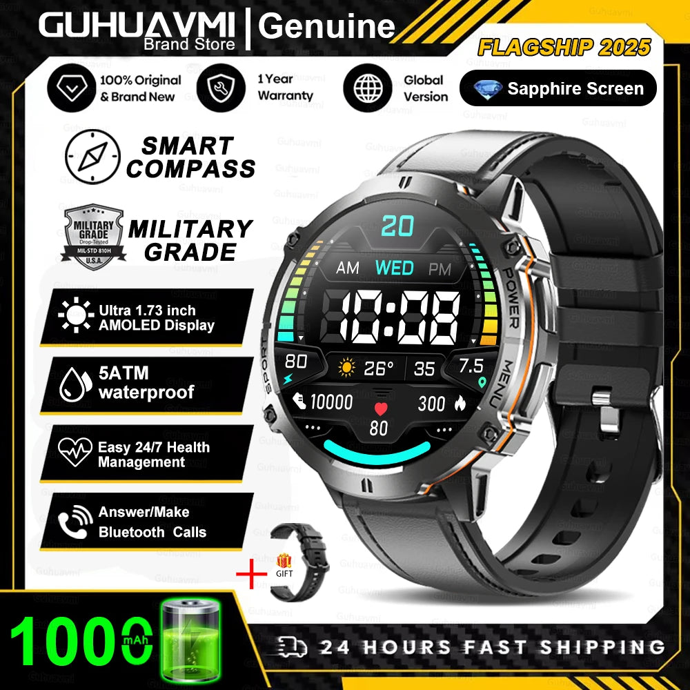 T-Rex 3 Military Grade 1000mAh Battery Smart Watch 10ATM Waterproof GPS.