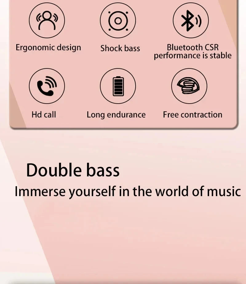 Xiaomi P2961 Wireless Headphones Bluetooth 5.3 Foldable 9D HIFI Stereo Sound Headset Long Battery Life Heavy Bass Earphone