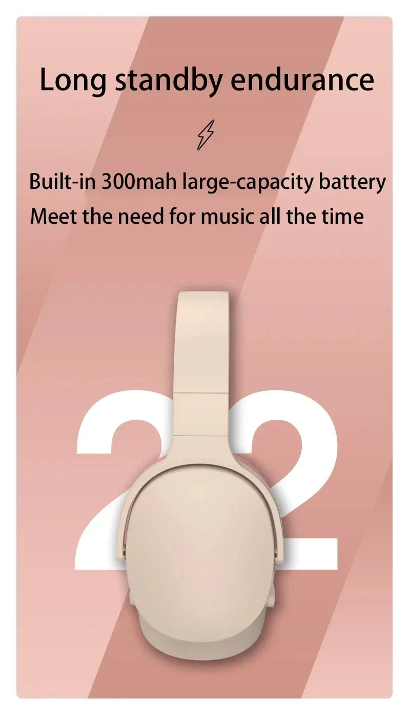 Xiaomi P2961 Wireless Headphones Bluetooth 5.3 Foldable 9D HIFI Stereo Sound Headset Long Battery Life Heavy Bass Earphone