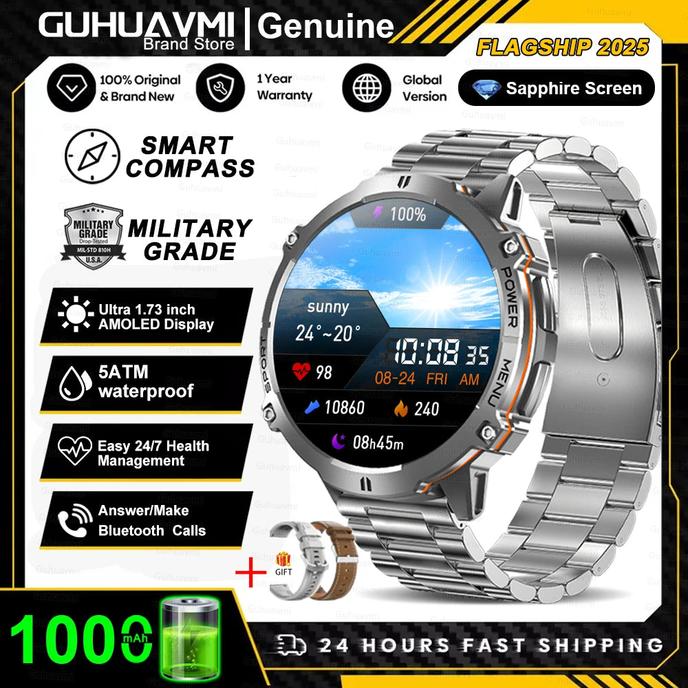 T-Rex 3 Military Grade 1000mAh Battery Smart Watch 10ATM Waterproof GPS.