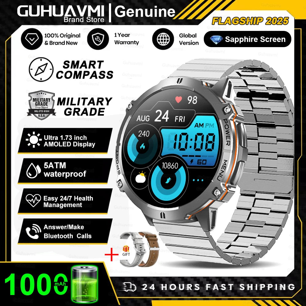T-Rex 3 Military Grade 1000mAh Battery Smart Watch 10ATM Waterproof GPS.