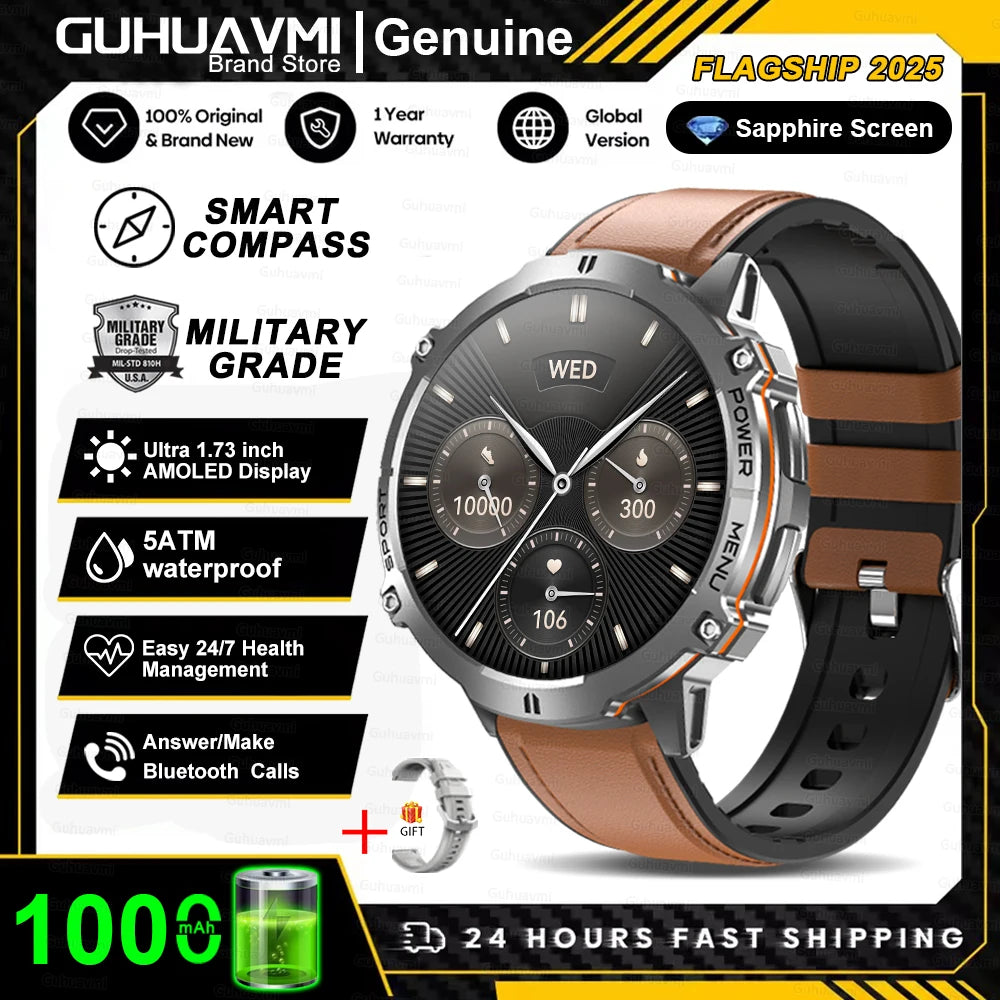 T-Rex 3 Military Grade 1000mAh Battery Smart Watch 10ATM Waterproof GPS.