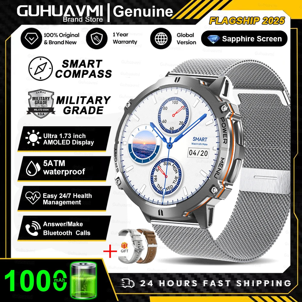 T-Rex 3 Military Grade 1000mAh Battery Smart Watch 10ATM Waterproof GPS.