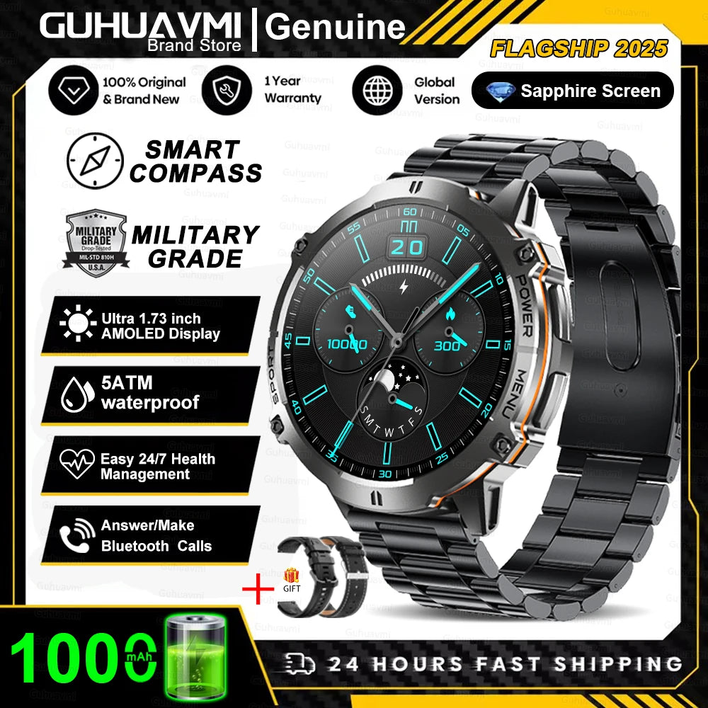T-Rex 3 Military Grade 1000mAh Battery Smart Watch 10ATM Waterproof GPS.