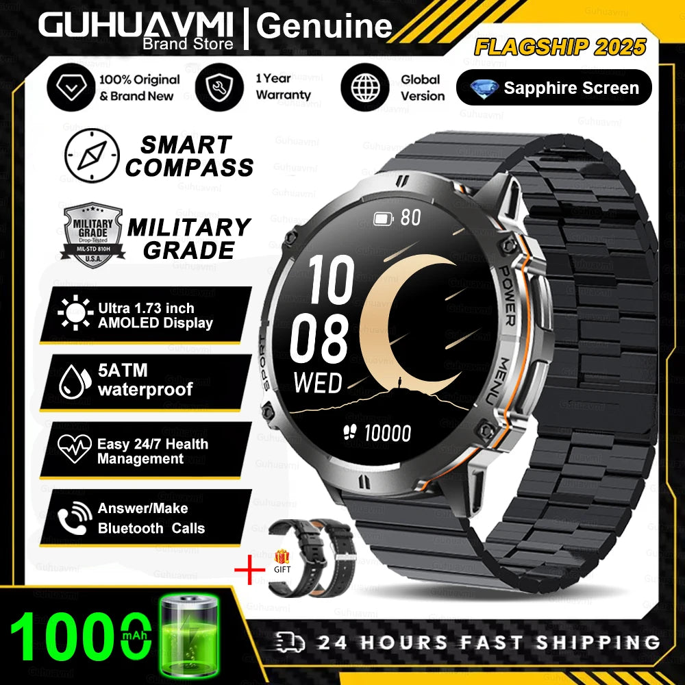 T-Rex 3 Military Grade 1000mAh Battery Smart Watch 10ATM Waterproof GPS.