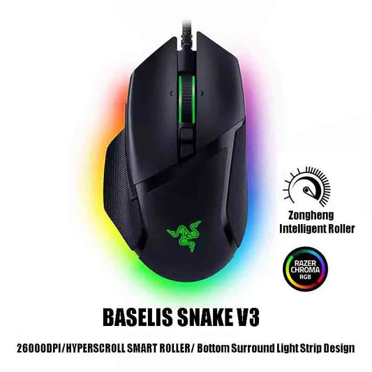 Razer Basilisk V3 Pro Ratón inalámbrico para juegos Interruptores ópticos rápidos Gen-3 - Rueda inclinable HyperScroll - Chroma