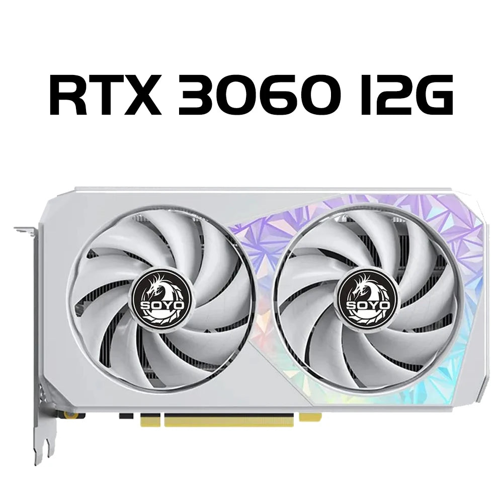SOYO Graphics Cards RTX 3060 3060Ti 3050 2060Super 8GB 12GB NVIDIA GPU GDDR6 192bit  Computer components gaming and office
