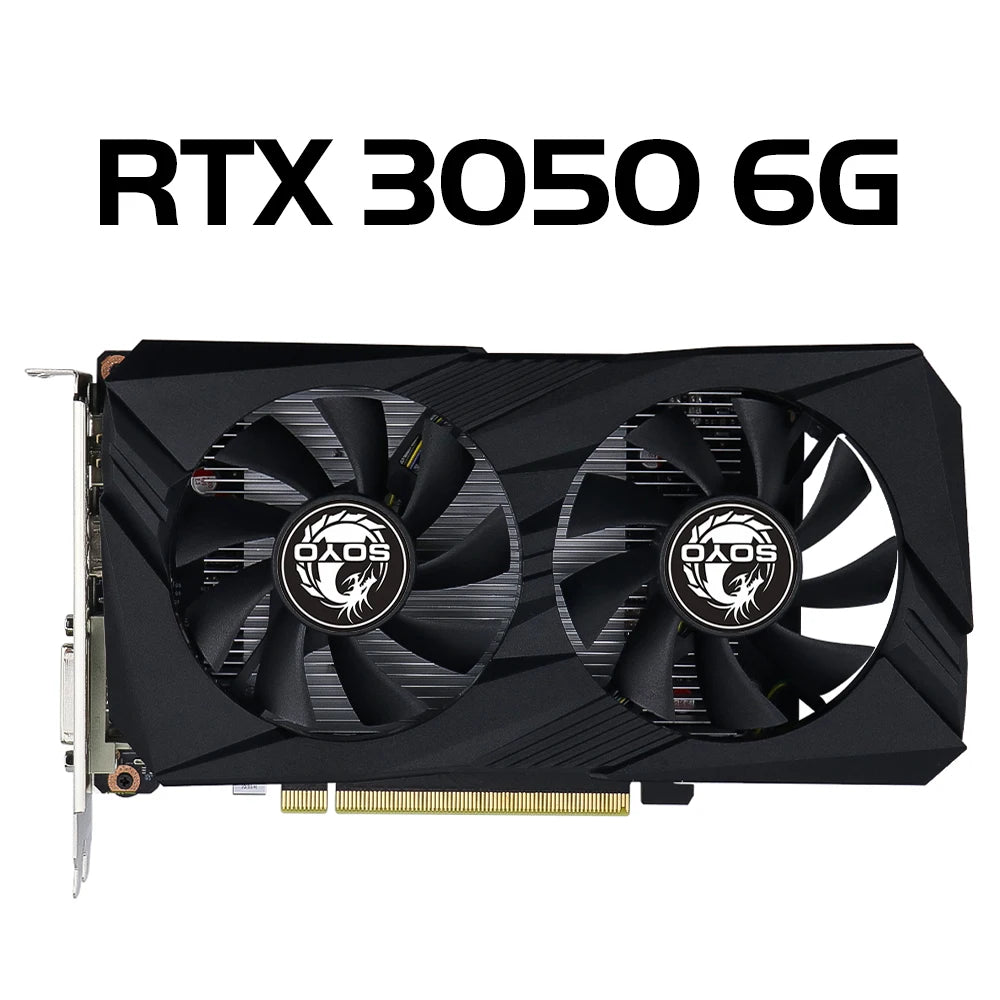 SOYO Graphics Cards RTX 3060 3060Ti 3050 2060Super 8GB 12GB NVIDIA GPU GDDR6 192bit  Computer components gaming and office